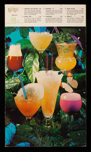 Cocktail menu, Aku-Aku, Boston, Cambridge, Worcester, Mass.