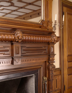 Dining room fireplace detail, Codman House, Lincoln, Mass.