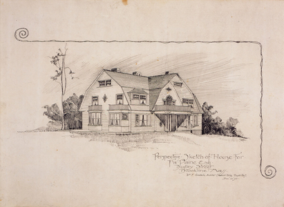 Perspective of the Frederick W. Paine House, Brookline, Mass., Dec. 22, 1892