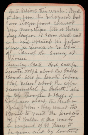 Thomas Lincoln Casey Notebook, November 1888-January 1889, 39, go to [illegible] this week. Heard