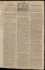 The Boston-Gazette, and Country Journal, 11 October 1773