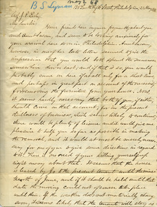 Letter from Benjamin Smith Lyman to Prof. J. P. Lesley