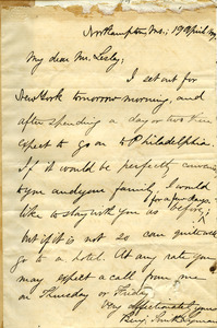 Letter from Benjamin Smith Lyman to Mr. Lesley