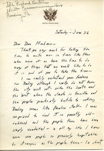 Letter from Richard Barton to William L. Machmer