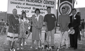 Ceremonial groundbreaking: Conte family group