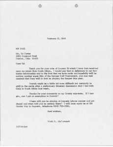 Letter from Mark H. McCormack to Ed Carter