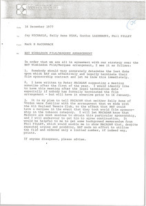 Memorandum from Mark H. McCormack to Jay Michaels