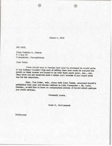 Letter from Mark H. McCormack to Patricia A. Aikens