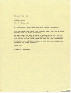 Memorandum from Rita M. Shackleton to Barbara Kernc