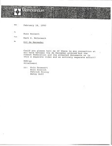 Memorandum from Mark H. McCormack to Buzz Hornett