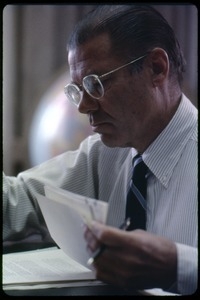 Defense Secretary Robert S. McNamara, working at his desk