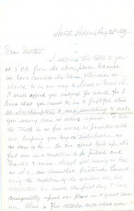 Letter from Joseph Lyman to Catherine Lyman