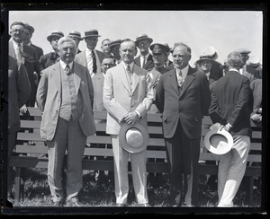 William M. Butler, Calvin Coolidge, an Alvan T. Fuller (l. to r.)