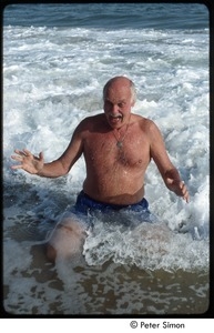 Ram Dass in the ocean