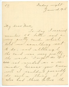 Letter from Letitia Crane to Frank F. Newth