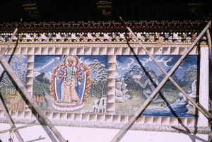 Paintings on a small Hindu temple in Kathmandu