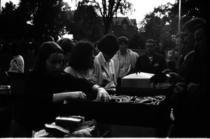 Food at picnic outside Student Union