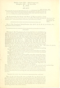 Vocational rehabilitation amendments of 1954