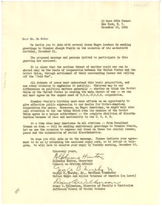 Letter from Alphaeus Hunton, George B. Murphy, Jr., and Doxey A. Wilkerson to W. E. B. Du Bois