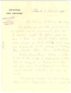 Letter from Gratien Candace to W. E. B. Du Bois