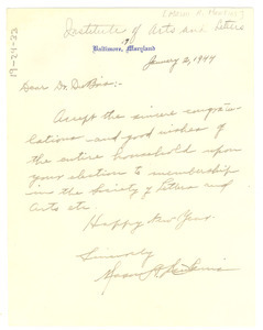 Letter from Mason A. Hawkins to W. E. B. Du Bois