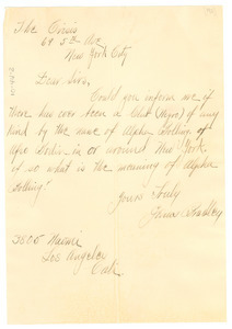 Letter from James Bradley to The Crisis