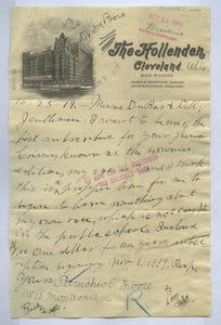 Letter from Petruchio E. Moore to W. E. B. Du Bois and A. G. Dill