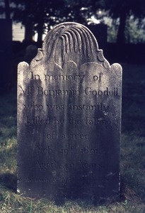 Sturbridge (Mass.) gravestone: Goodell, Benjamin (d. 1801)