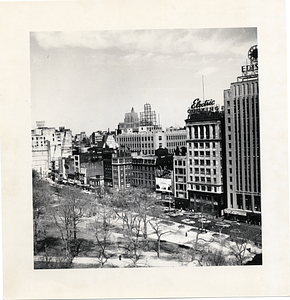 Tremont Street side of Boston Common, distant view