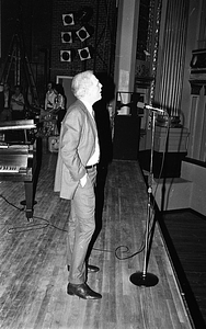 Mayor Kevin H. White onstage at the Strand Theatre