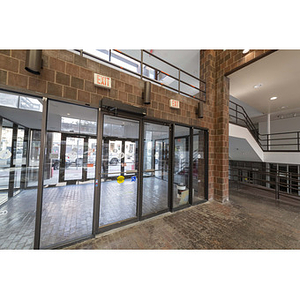 Harriet Tubman House entrance vestibule on Columbus Avenue from atrium