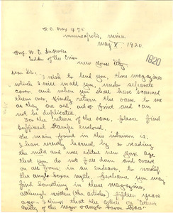 Letter from J. M. Boddy to W. E. B. Du Bois