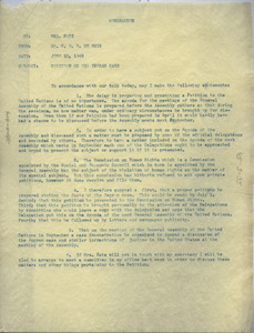 Memorandum from W. E. B. Du Bois to National Committee to Free the Ingram Family