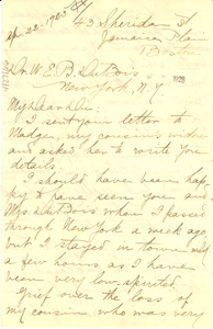 Letter from M. Hare to W. E. B. Du Bois