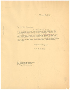 Letter from W. E. B. Du Bois to William H. Richardson