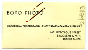Boro Photo business card