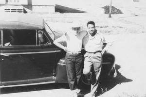 William M. Potter Jr with unidentified man at Lowry ROTC summer camp