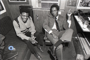 Junior Wells and Buddy Guy backstage at Lennie's on the Turnpike