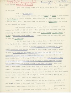 Transcript of letter from Wendell Phillips to Erasmus Darwin Hudson