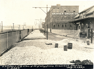 Southerly view of right of way from Crescent Station