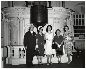 Mark Bortman, Chairman of the Civic Committee of the People-to-People Program; Mary Collins; unidentified woman; Llora Bortman; and unidentified woman