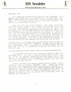 EON Newsletter (September, 1986)