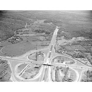 Canton and Milton area, Route 128, South End and Route 138, cloverleaf intersection, Canton, MA