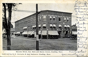 Masonic Block cor. Main and Haven Streets, Reading, Mass.