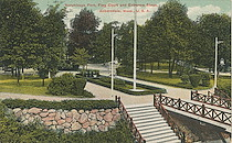 Norumbega Park Flag Court and Entrance Steps, Auburndale,Mass., U.S.A.