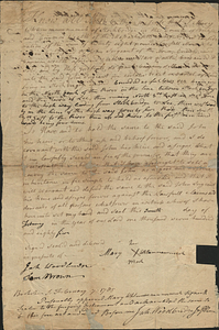 Deed of land in Stockbridge from Mary Whtummaunumch to John Sergeant