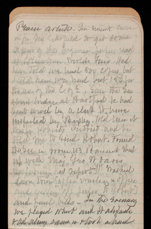 Thomas Lincoln Casey Notebook, November 1894-March 1895, 009, Pearce article. Gen Vincent came