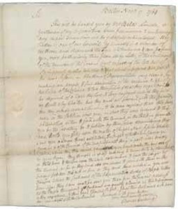 Letter from Thomas Cushing to Jasper Mauduit, 17 November 1764