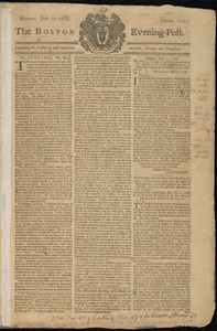 The Boston Evening-Post, 27 June 1768