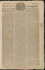 The Boston Evening-Post, 6 February 1769